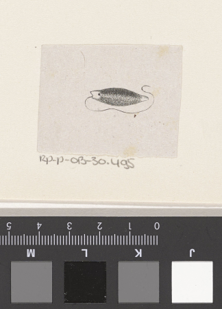 Vignet met een dobber aan een lijn, RP-P-OB-30.495, Isaac Weissenbruch, between 1836 and 1912