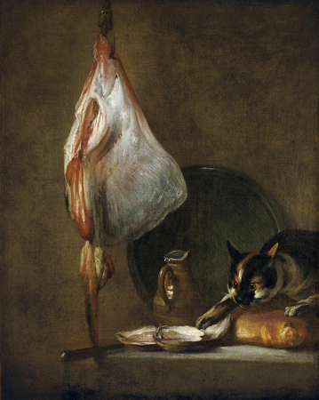 Chardin - Still-Life With Cat and Rayfish, 1728, Jean-Baptiste-Siméon Chardin