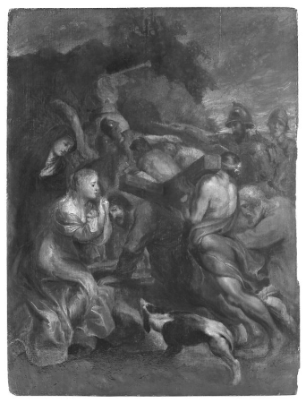 Christ falling under the weight of the cross (Matthew 27:32; Mark 15:20–22; Luke 23:26–32; John 19:17), Peter Paul Rubens