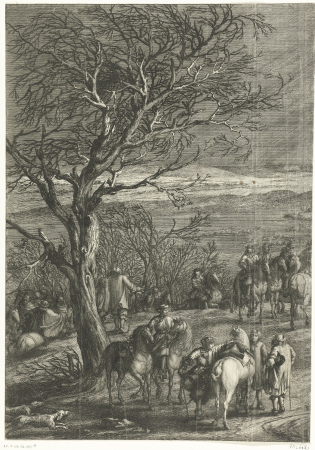 Het Franse leger voor Yperen (linkerblad), RP-P-OB-82.485A, Adam Frans van der Meulen, between 1678 and 1699