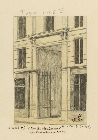Passages R. D. cité Rochechouart. Rue Rochechouart n°58. D.8021(1192)(2), Léon Leymonnerye, 02–09–1875