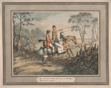 Hunting, Shooting, etc. [set of six]: 3. "Throw the board ditch behind you", Samuel Howitt, 1794