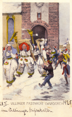Curt Liebich Villinger Fasnet Wuescht AK c1925, Curt Liebich, by 1925