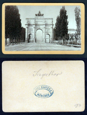 CdV - Siegestor München - um 1870, circa 1870
