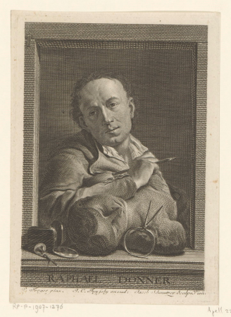 Portret van George Raphael Johann Donner, RP-P-1907-1276, Jakob Matthias Schmutzer, between 1743 and 1811