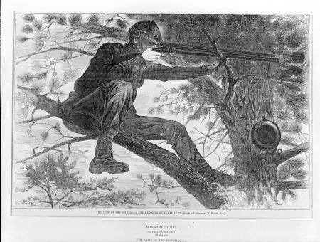 The Army of the Potomac – A Sharp-Shooter on Picket Duty – From a Painting by Winslow Homer, Esq. (Harper's Weekly, Vol. VII), Winslow Homer, 15 November 1862
