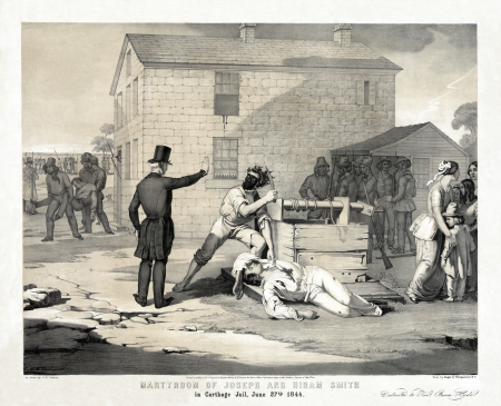 G. W. Fasel - Charles G. Crehen - Nagel & Weingaertner - Martyrdom of Joseph and Hiram Smith in Carthage jail, June 27th, 1844, Charles G. Crehen, circa 1851