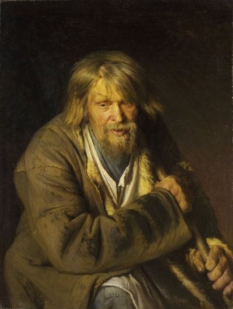 An Old Man with a Stick, Ivan Kramskoi, 1872