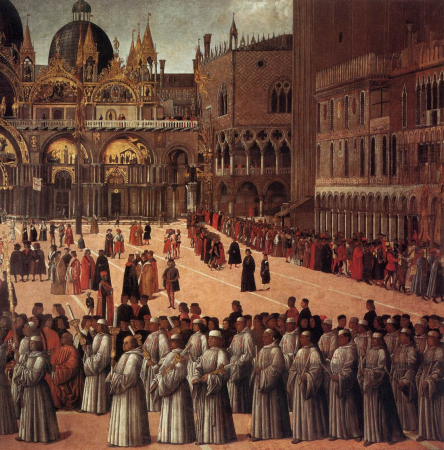 Procession in St. Mark's Square, Gentile Bellini, 1496