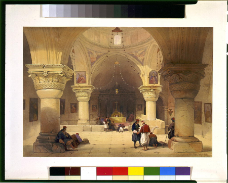 Crypt of the Holy Sepulchre Jerusalem LCCN2002717468, David Roberts, 1842