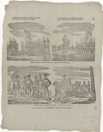 Nederlandsche heldenscharen Die bij hun beleid en moed, Juistheid in beweging paren, Ziet gij in deez' heldenstoet (titel op object), RP-P-OB-200.577, Alexander Cranendoncq, between 1819 and 1840