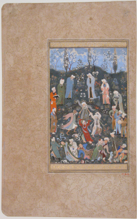 "Dancing Dervishes", Folio from a Divan of Hafiz, Kamāl ud-Dīn Behzād, circa 1480