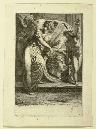Drawing, Etching: Frontispiece or dedicatory page, 1785, Felice Giani