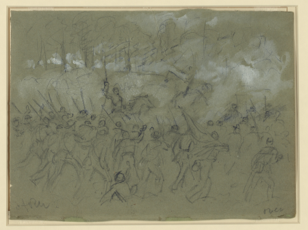 The charge of the 8th Vermont at the Battle of Winchester LCCN2004660090, Alfred Waud, 1864