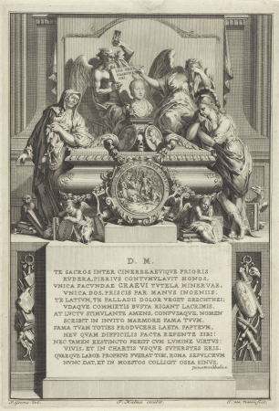 Tombe van Johann Georg Graevius, RP-P-OB-15.673, Jan van Vianen, between 1703 and 1705