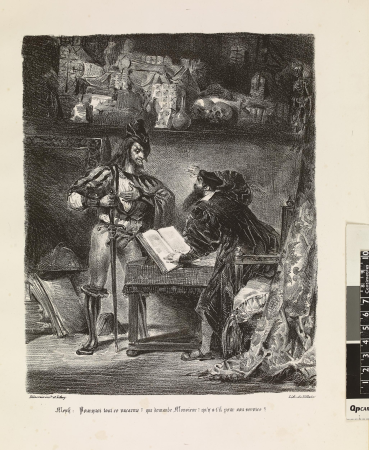 Mephistopheles appearing to Faust, Eugène Delacroix, 1827