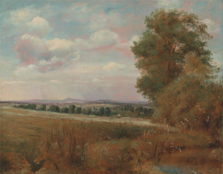 Landscape at Hampstead, with Harrow in the Distance, John Constable, between 1849 and 1855