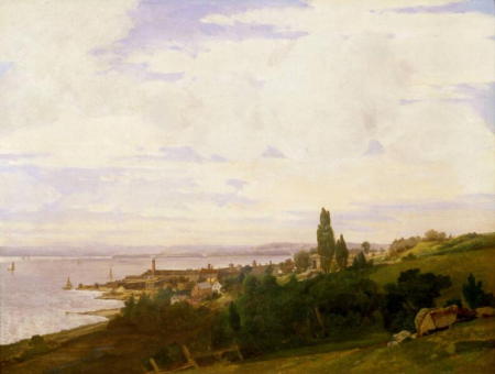 View on the Hudson Near Sing Sing, New York, Joseph Vollmering, between 1845 and 1850