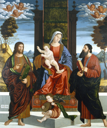Virgin between Saints Bartholomew and Thomas., Benedetto Carpaccio