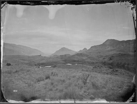 Approach to Cinnabar Mountain, from below, looking up the Yellowstone from the standpoint of number 209., William Henry Jackson, 1871
