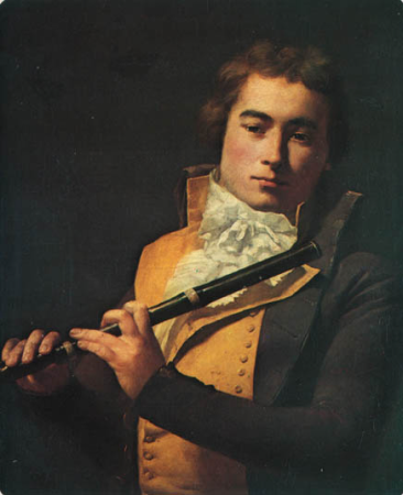 Portrait of flautist Francois Devien, circa 1792