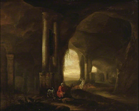 Grotto with Figures, Abraham van Cuylenborch, between 1645 and 1650
