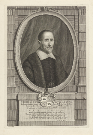Portret van Cornelis Fz. Eversdijk Cornelis Fra Eversdyk (titel op object), RP-P-OB-48.723, Willem Eversdijck, between 1708 and 1780