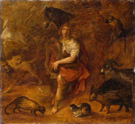 Orpheus playing for the wild animals, David Colijns, 1640