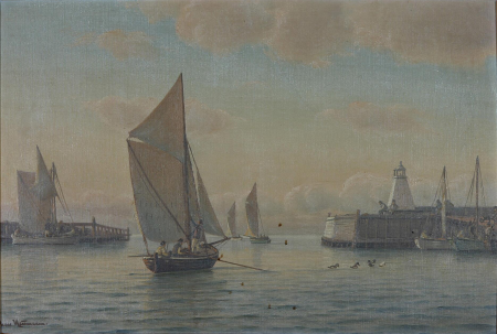 At the harbour of Gilleleje, Denmark., Johan Jens Neumann, between 1878 and 1940
