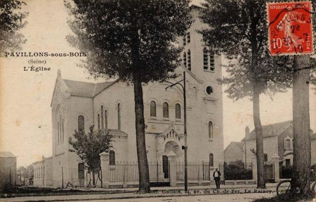 Pavillons-sous-Bois.Église Notre-Dame-de-Lourdes.Vue d'ensemble.1919, 1919