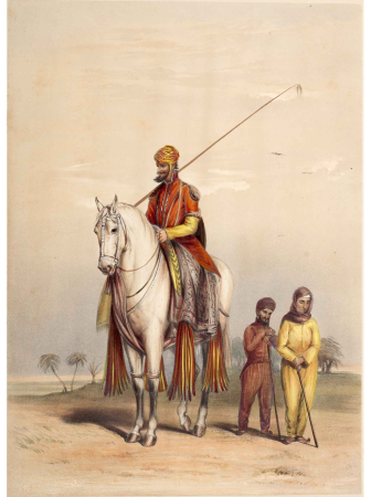 A Guard of the Rajah of Putteala & two of his Dwarfs, ca.1844