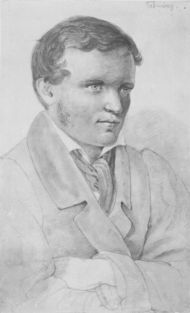 Portrait of the painter Friedrich Thöming, Theodor Rehbenitz, between 1824 and 1832