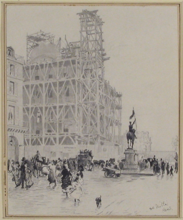 Pyramids Square, Paris, Giuseppe De Nittis, circa 1883