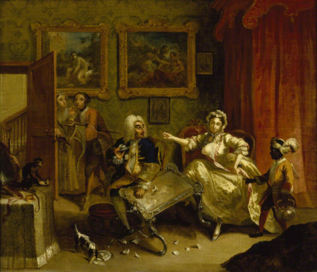 A Harlot's Progress: Quarrels with her Jewish Protector, William Hogarth, between 1732 and 1755