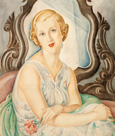 Lady in front of a mirror, Gerda Wegener, between 1886 and 1940