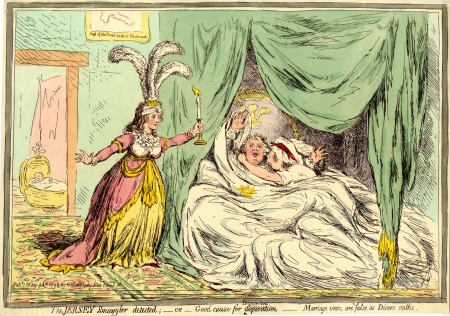 The Jersey smuggler detected; - or - good causes for discontent [separation], James Gillray, 1796