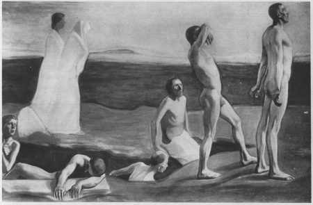 Resurrection. Part of the altar fresco in St. John's Church in Tampere. (Description according to source), Magnus Enckell, 1907