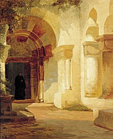 From a monastery in Tyrol., Niels Simonsen, 1839