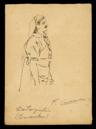 Note of the baritone De Pasqualis com Barnaba, of the opera La Gioconda by Amilcare Ponchieli, Francesc Casanovas Gorchs, 1888