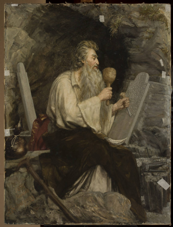 Moses with Ten Commandments, Aleksander Sochaczewski, 1890