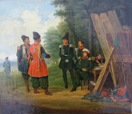 Сцена из военной жизни на Кавказе, Adolphe Ladurner, between 1838 and 1844