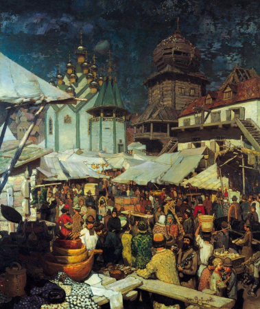 “Bazaar. XVII century", Apollinary Vasnetsov, 1903