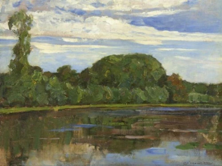 Geinrust farm with isolated tree at left, Piet Mondrian