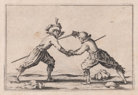 Le Duel a l'Épée (The Duel with Swords), from Les Caprices Series B, The Nancy Set, Jacques Callot, 1617–20