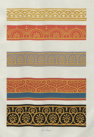 Border designs from unspecified locations in Pompeii by Wilhelm Zahn (4), Wilhelm Johann Karl Zahn