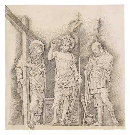 Christ between Saints Andrew and Longinus, Andrea Mantegna, circa 1470