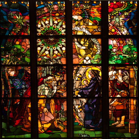 Epiphany stained glass window (detail), Józef Mehoffer, between 1902 and 1904