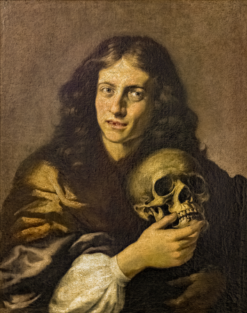 Portrait of a man with a skull, Vincenzo Dandini, circa 1630