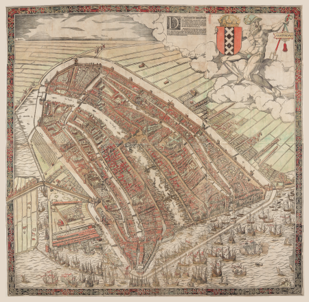 Map of Amsterdam, 1544 by Cornelis Anthonisz. British Library BL Maps STA.29, between 1557 and 1636