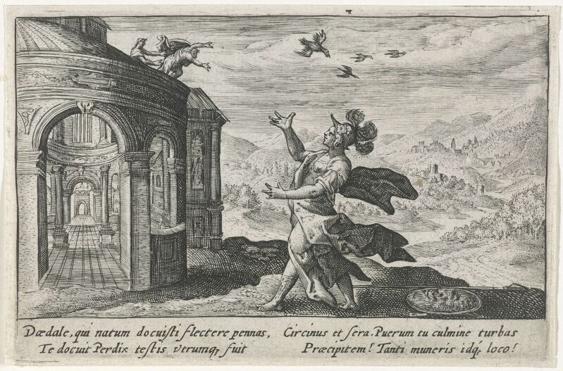 Minerva turns Perdix into a bird